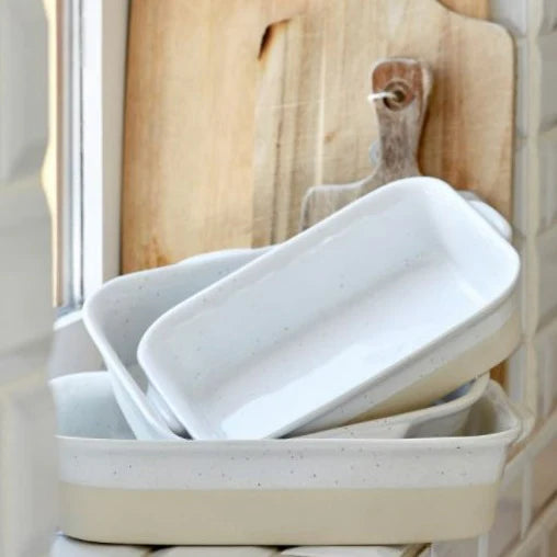 Fattoria 14" Rectangular Baker, White
